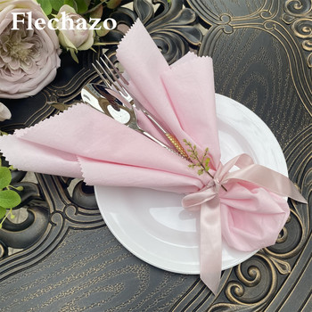 12τμχ Χαρτοπετσέτες Γάμου 46*46cm Βαμβακερό για Διακόσμηση Τραπεζιού πάρτι Πανί Λινά Εξοχικό ύφασμα σερβιρίσματος γενεθλίων Μαλακό μαντήλι