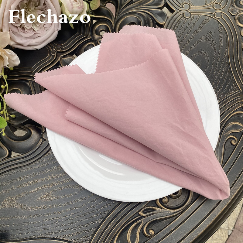 10 kom Salvete za stol 46*46 cm Dekoracija vjenčanja Kućna tkanina Laneno rublje Country Dust Ružičasta pamučna tkanina za posluživanje Mekana periva večera