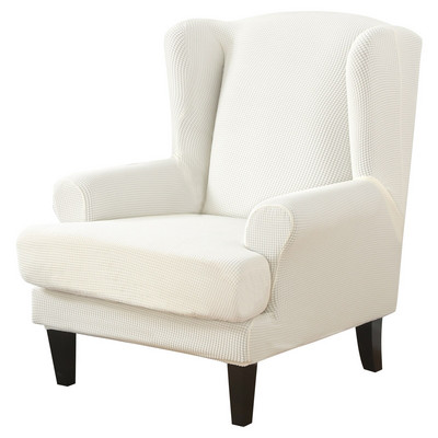 Arm King nugaros kėdės užvalkalas Žakardinis tamprus apsauginis slydimo dangtelis Nuožulnus Elastinis fotelis Wingback Wing sofos nugaros kėdės užvalkalas