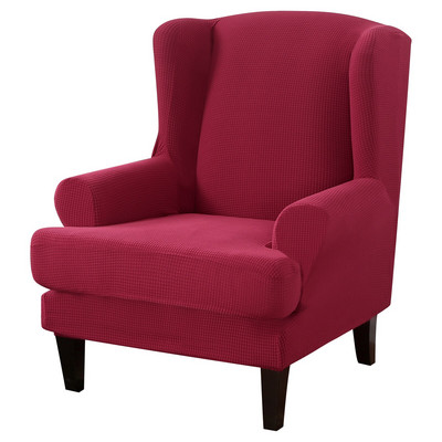 Arm King nugaros kėdės užvalkalas Žakardinis tamprus apsauginis slydimo dangtelis Nuožulnus Elastinis fotelis Wingback Wing sofos nugaros kėdės užvalkalas