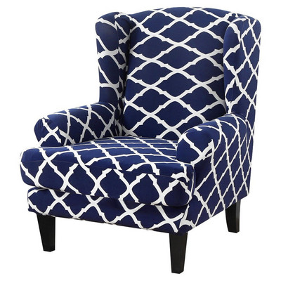 Arm King nugaros kėdės užvalkalas Žakardinis tamprus apsauginis slydimo dangtelis Nuožulnus Elastinis fotelis Wingback Wing sofos nugaros kėdės užvalkalas