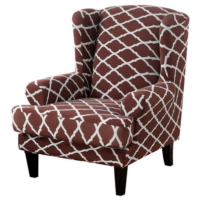 Arm King nugaros kėdės užvalkalas Žakardinis tamprus apsauginis slydimo dangtelis Nuožulnus Elastinis fotelis Wingback Wing sofos nugaros kėdės užvalkalas