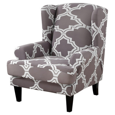 Arm King nugaros kėdės užvalkalas Žakardinis tamprus apsauginis slydimo dangtelis Nuožulnus Elastinis fotelis Wingback Wing sofos nugaros kėdės užvalkalas