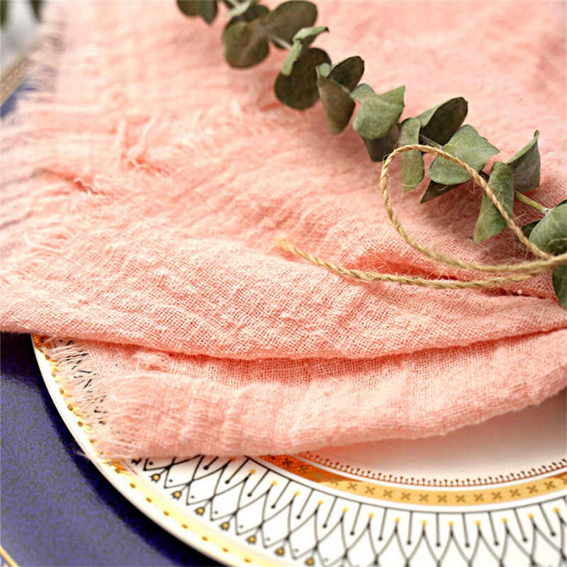 Bohém stílusú pamut géz szalvéta vászonszalvéta partiterítő vacsora szalvéta esküvői vászon Szövet Szalvéták Étterem asztal