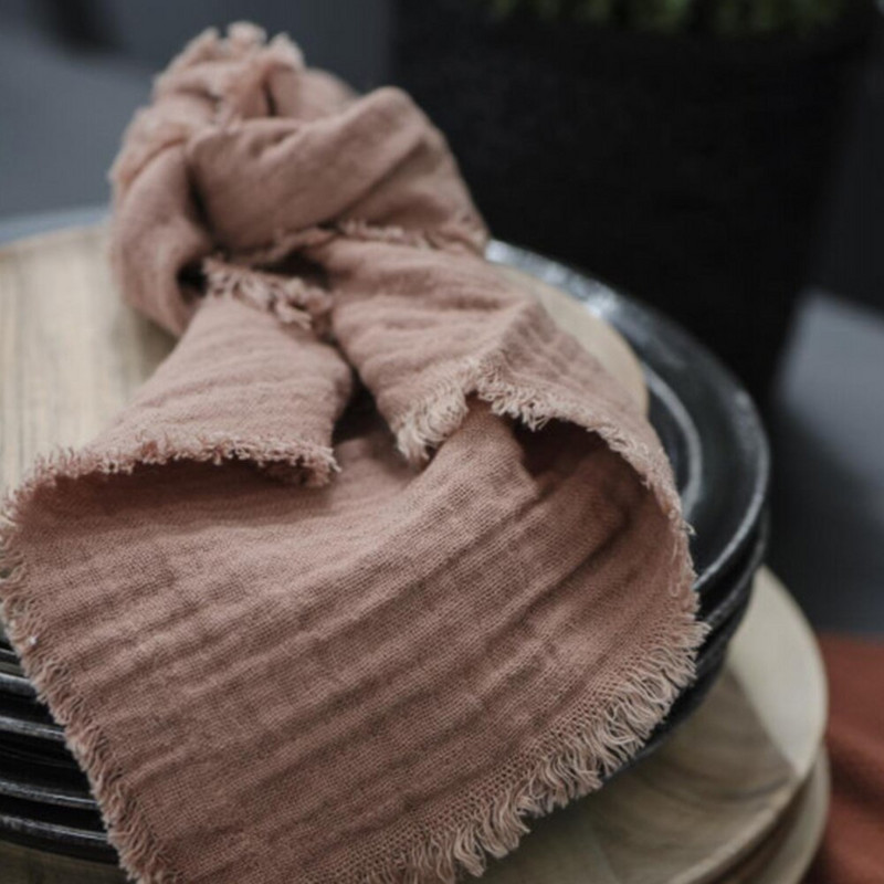 Bohém stílusú pamut géz szalvéta vászonszalvéta partiterítő vacsora szalvéta esküvői vászon Szövet Szalvéták Étterem asztal