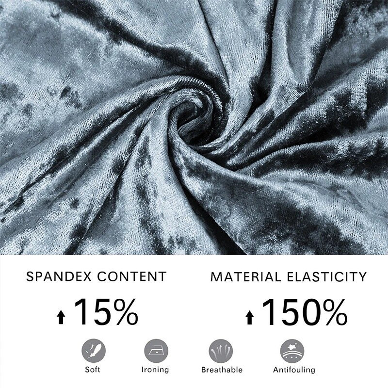 Velvet Spandex valgomojo kėdės užvalkalas virtuvės vakarienės sėdynių užvalkalai Apsauginis dėklas Namų elastingas užvalkalas kėdei De Comedor