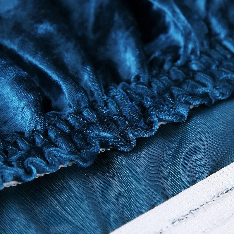 Velvet Spandex valgomojo kėdės užvalkalas virtuvės vakarienės sėdynių užvalkalai Apsauginis dėklas Namų elastingas užvalkalas kėdei De Comedor