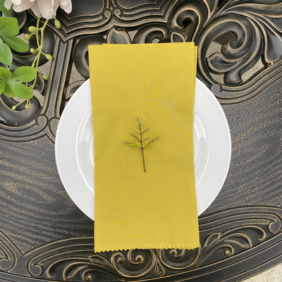 6 kom Stol Stol Salvete Vjenčanica Art 46*46cm Party 100% Pamuk Home Decor Lan Seoski krajolik WED Gaza Periva zelena