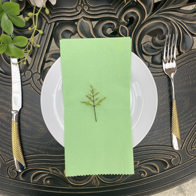 6 kom Stol Stol Salvete Vjenčanica Art 46*46cm Party 100% Pamuk Home Decor Lan Seoski krajolik WED Gaza Periva zelena