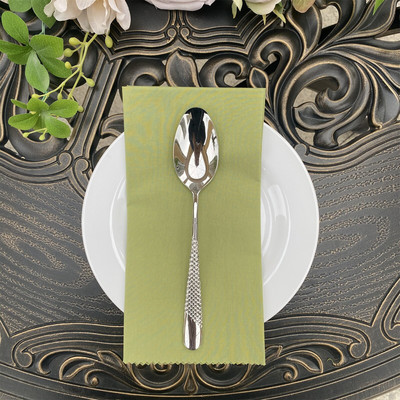 6 kom Stol Stol Salvete Vjenčanica Art 46*46cm Party 100% Pamuk Home Decor Lan Seoski krajolik WED Gaza Periva zelena