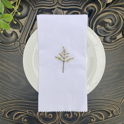 6 kom Stol Stol Salvete Vjenčanica Art 46*46cm Party 100% Pamuk Home Decor Lan Seoski krajolik WED Gaza Periva zelena