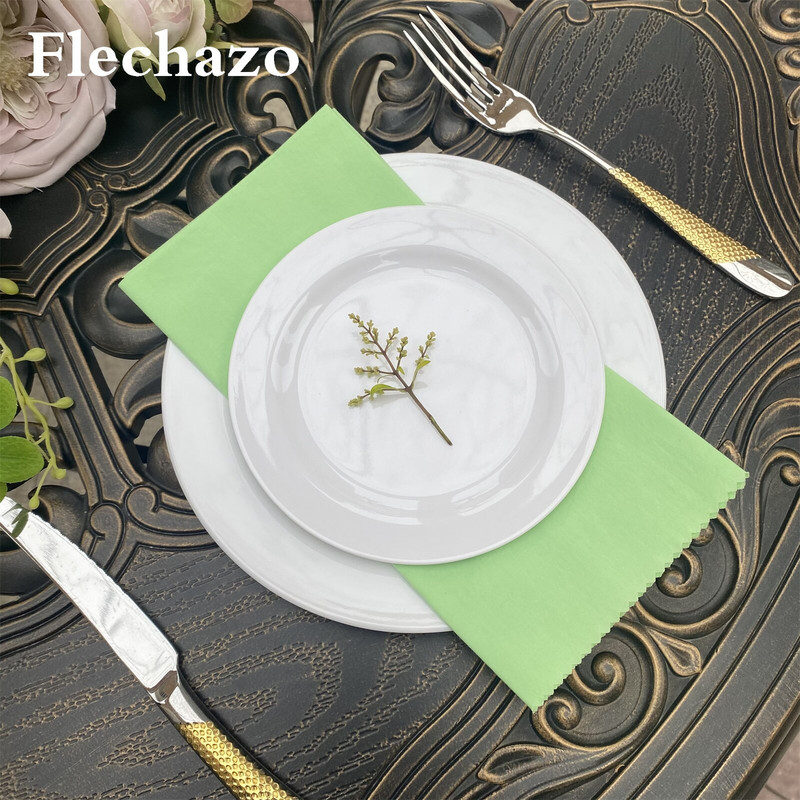 6 kom Stol Stol Salvete Vjenčanica Art 46*46cm Party 100% Pamuk Home Decor Lan Seoski krajolik WED Gaza Periva zelena
