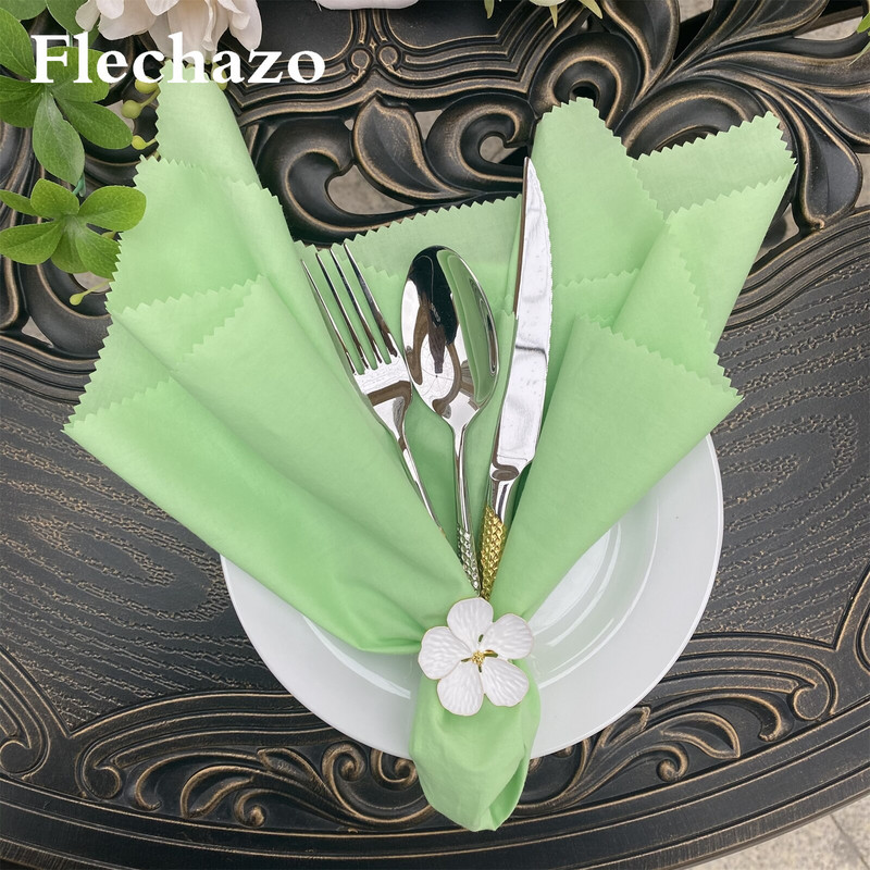 6 kom Stol Stol Salvete Vjenčanica Art 46*46cm Party 100% Pamuk Home Decor Lan Seoski krajolik WED Gaza Periva zelena