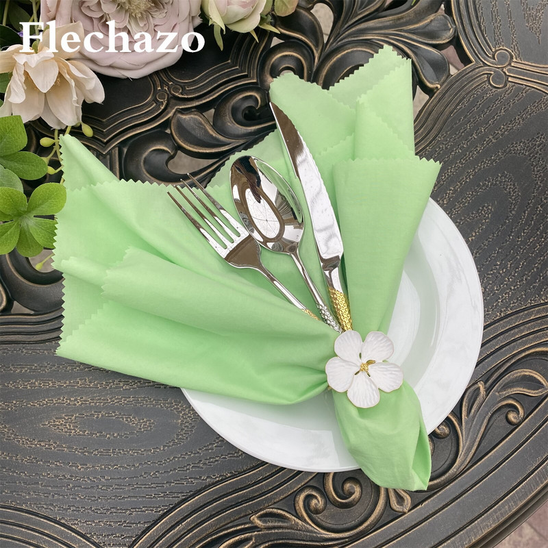 6 kom Stol Stol Salvete Vjenčanica Art 46*46cm Party 100% Pamuk Home Decor Lan Seoski krajolik WED Gaza Periva zelena