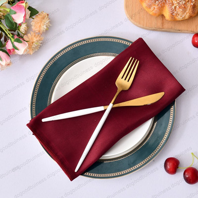 Stolové obrúsky, štvorcové saténové, 12 ks/sada, svadobné hostiny, dekorácie, mäkká vreckovka, obrus, večera, obrúsky na mieru, 51x51cm