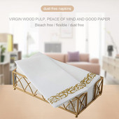 50 komada jednokratnih ručnika za ruke Papirnate salvete za stol Elegantne maramice Vintage ručnik Bijeli rođendani Svadbe Dekoracija doma