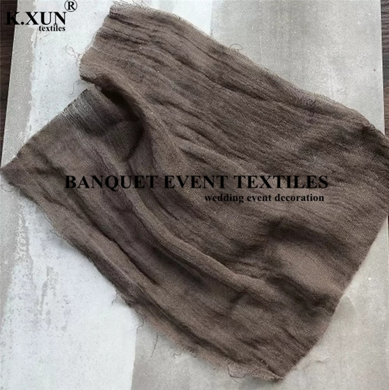 10 τμχ Παρτίδα ρουστίκ γάζα Επιτραπέζια χαρτοπετσέτα επαναχρησιμοποιήσιμες Βαμβακερές χαρτοπετσέτες για διακόσμηση πάρτι γάμου