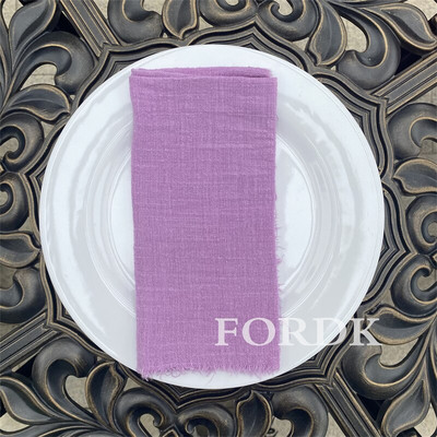 10gab Kāzu salvete Galda dekorēšana Ēdināšana 42*42cm Auduma Paklājiņš Lauku Putekļains Rozā Audums Kokvilna WED Dekors Tējas Dvielis Lina TABL