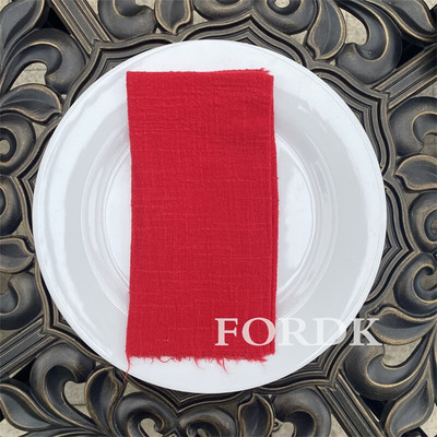 10gab Kāzu salvete Galda dekorēšana Ēdināšana 42*42cm Auduma Paklājiņš Lauku Putekļains Rozā Audums Kokvilna WED Dekors Tējas Dvielis Lina TABL