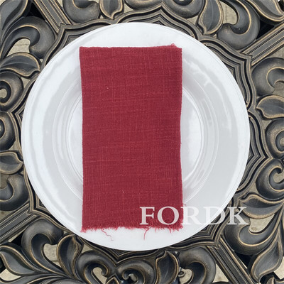 10gab Kāzu salvete Galda dekorēšana Ēdināšana 42*42cm Auduma Paklājiņš Lauku Putekļains Rozā Audums Kokvilna WED Dekors Tējas Dvielis Lina TABL