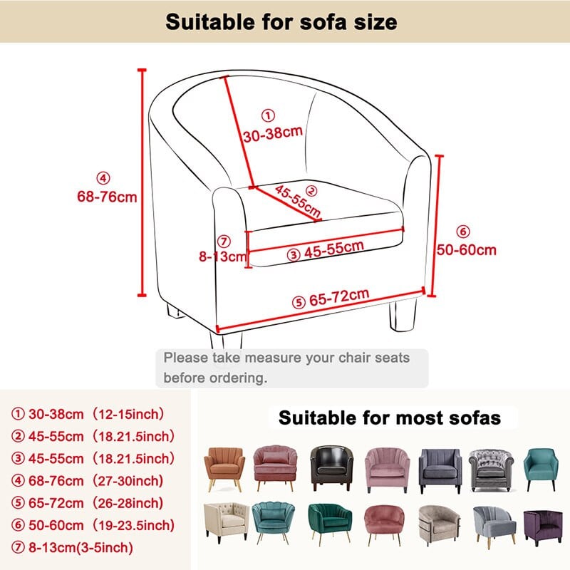 2 dalių klubo kėdės užvalkalas, elastingas vonios kėdės užvalkalas, poliarinis vilnos užvalkalas, vonios kėdės užvalkalai, skirti svetainės namų dekoravimui