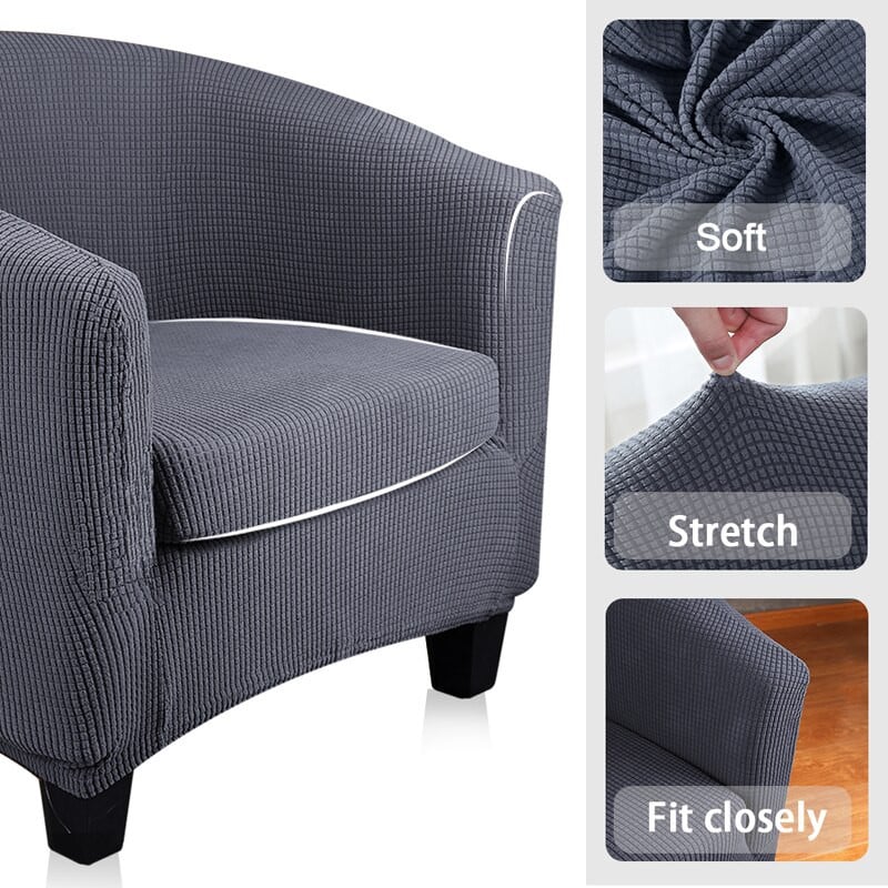 2 dalių klubo kėdės užvalkalas, elastingas vonios kėdės užvalkalas, poliarinis vilnos užvalkalas, vonios kėdės užvalkalai, skirti svetainės namų dekoravimui