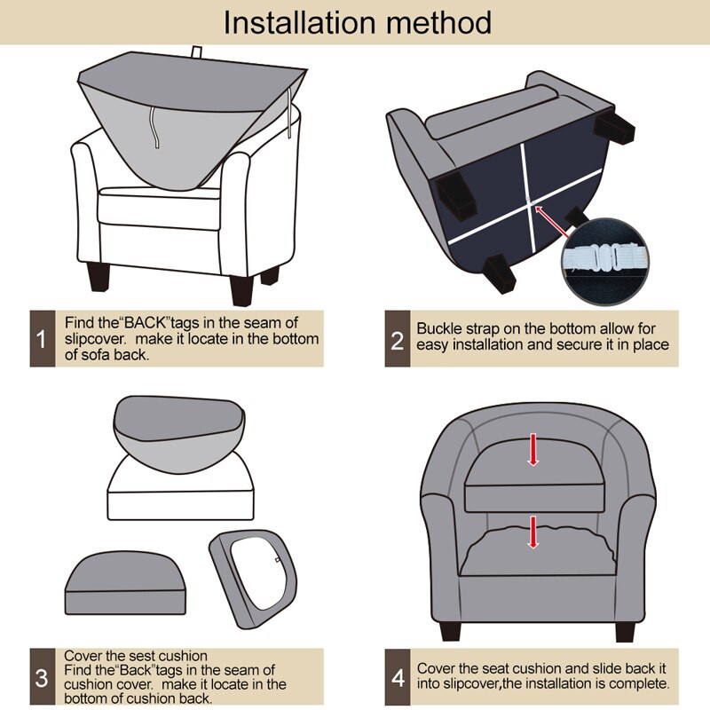 2 dalių klubo kėdės užvalkalas, elastingas vonios kėdės užvalkalas, poliarinis vilnos užvalkalas, vonios kėdės užvalkalai, skirti svetainės namų dekoravimui