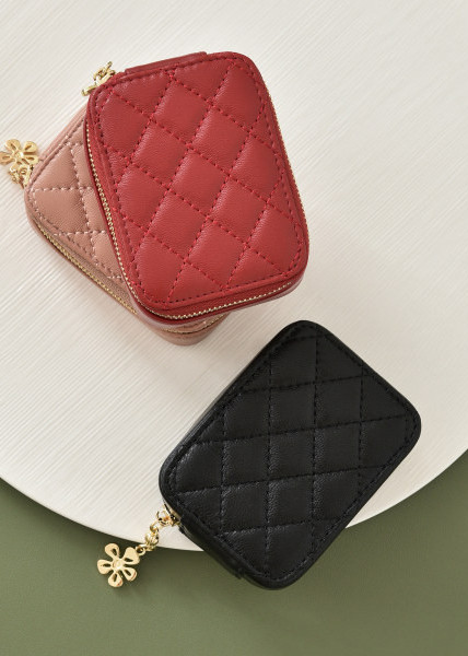 Portofel de dama din piele ecologica cu o floare decorativa