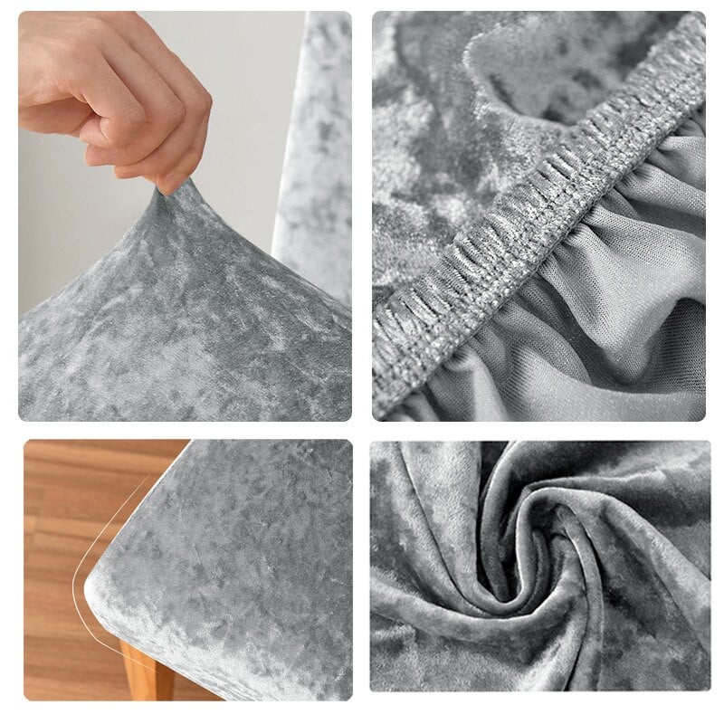 Blizgantis aksominis kėdės užvalkalas Elastingas dekoro kėdžių užvalkalas valgomajame Vestuvių banketų vakarėliui Hotel Tampri, plaunama sėdynės apsauga