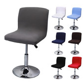 Egyszínű bárszékhuzat a bárhoz alacsony háttámla, rövid, rugalmas üléstok étkezőhöz Spandex puha szövet lakberendezési székhuzatok