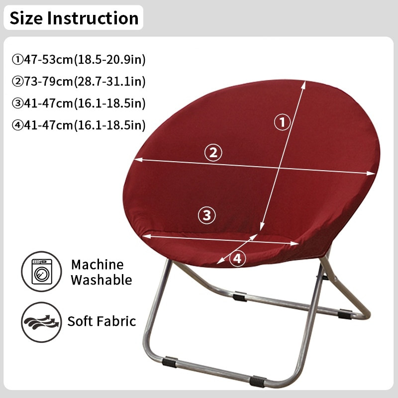 Sulankstomas mėnulio kėdžių užvalkalas, apvalus lėkštė, kėdžių užvalkalas, tamprus sėdynės užvalkalas, elastinga išmatų apsauga, skirta svetainės susitikimui