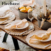 10 vnt Vestuvinės servetėlės Kokteilių Vakarėlis 43*43cm Namų Valgomojo Rankšluostis Dekupažo stalo dekoravimas Medvilnės kaimiško audinio marlė