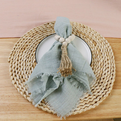 10 buc șervețel pânză de masă Decor pentru nuntă Servire Mariage 42*42cm Country Dusty Green 100% bumbac Rustic Line Decor DESIGN