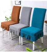 Itin minkštas Polar Fleece audinio sijono kėdės užvalkalas Šiuolaikiniai elastiniai kėdžių užvalkalai Valgomojo kėdžių užvalkalai Spandex virtuvei