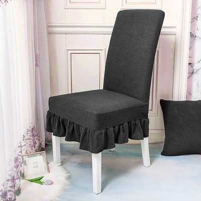 Itin minkštas Polar Fleece audinio sijono kėdės užvalkalas Šiuolaikiniai elastiniai kėdžių užvalkalai Valgomojo kėdžių užvalkalai Spandex virtuvei