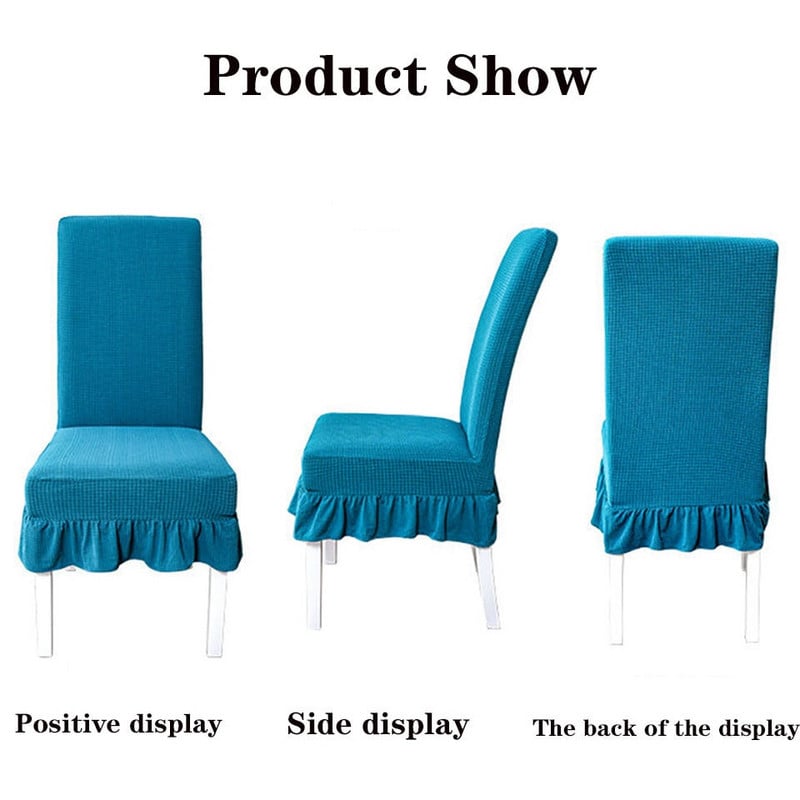 Itin minkštas Polar Fleece audinio sijono kėdės užvalkalas Šiuolaikiniai elastiniai kėdžių užvalkalai Valgomojo kėdžių užvalkalai Spandex virtuvei