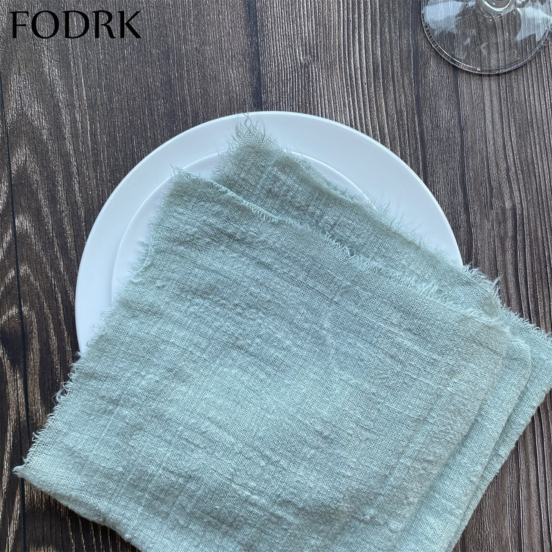 12 kom Platnene salvete Stolnjak za dekoraciju vjenčanja Blagovaonica 42*42cm Stolnjak za zabave Seoski Pamuk Čajni ručnik Laneno Zelena
