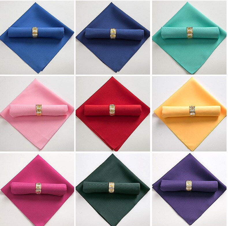 10 vnt Stalo servetėlės audinio rankšluostis 48 * 48 cm Vestuvių dekoravimo audinys, serviravimas dekupažui TABL DECOR Lininis vakarėlis, plaunamas