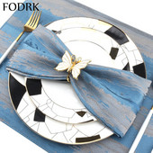 Esküvői szalvéta terítő asztalhoz Abrosz ágynemű Eldobható újdonság termék vacsora dekoráció Nyomtatott pamut konyhai edényszövet