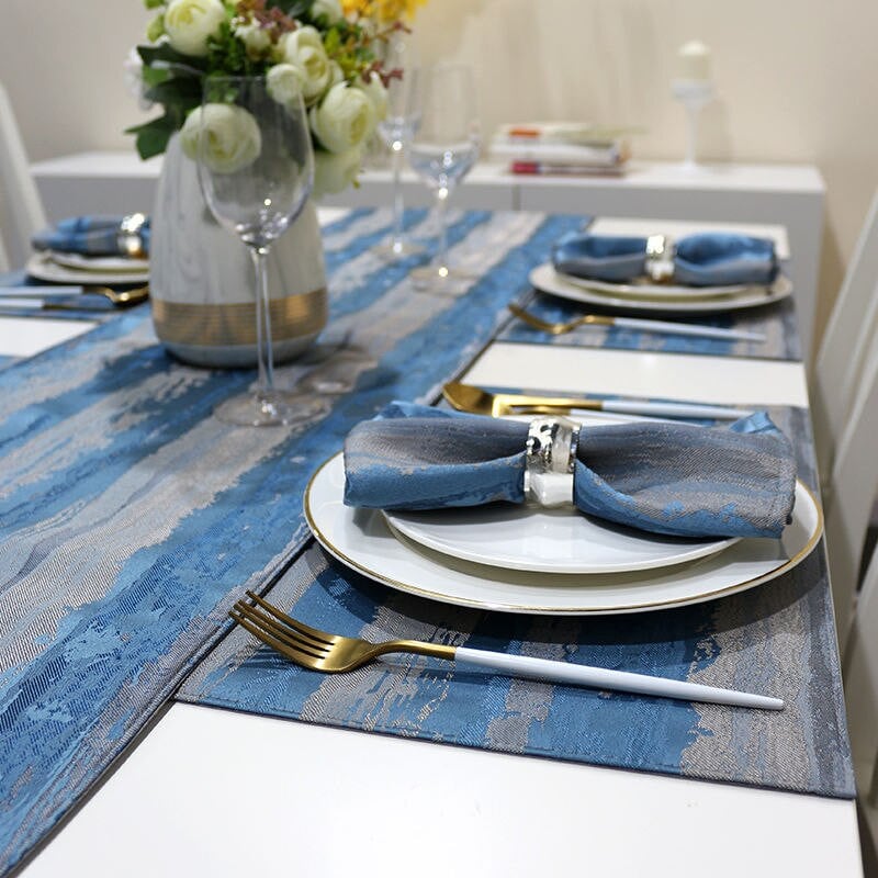 Esküvői szalvéta terítő asztalhoz Abrosz ágynemű Eldobható újdonság termék vacsora dekoráció Nyomtatott pamut konyhai edényszövet
