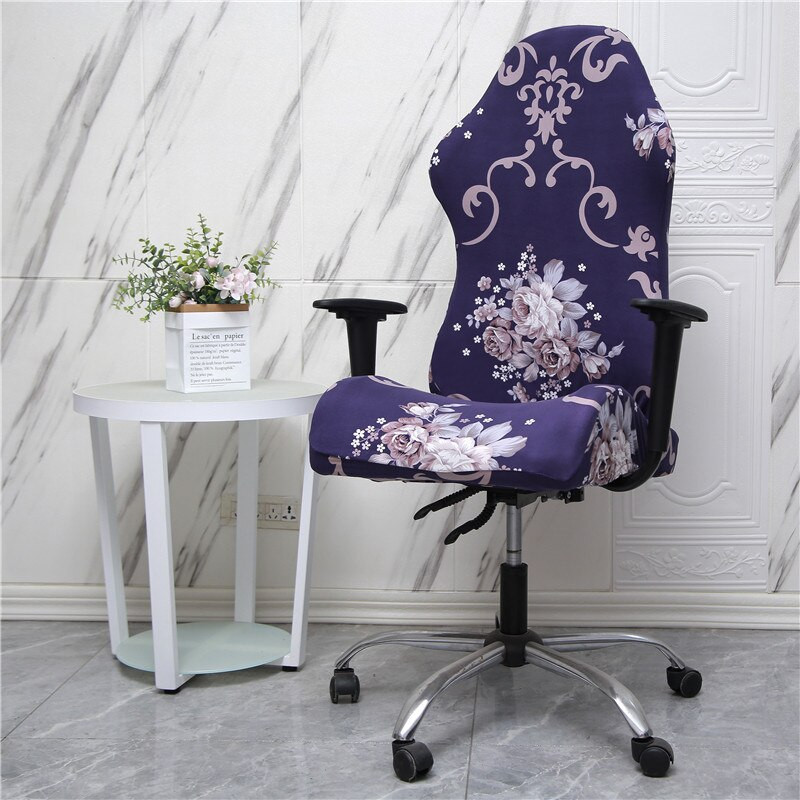 1 set navlaka za gaming stolice Spandex Navlake za uredske fotelje Elastična rastezljiva zaštita Uredski stol za računalo Sjedalo Uklonjiva navlaka