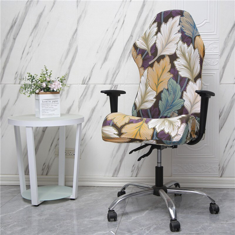 1 set navlaka za gaming stolice Spandex Navlake za uredske fotelje Elastična rastezljiva zaštita Uredski stol za računalo Sjedalo Uklonjiva navlaka