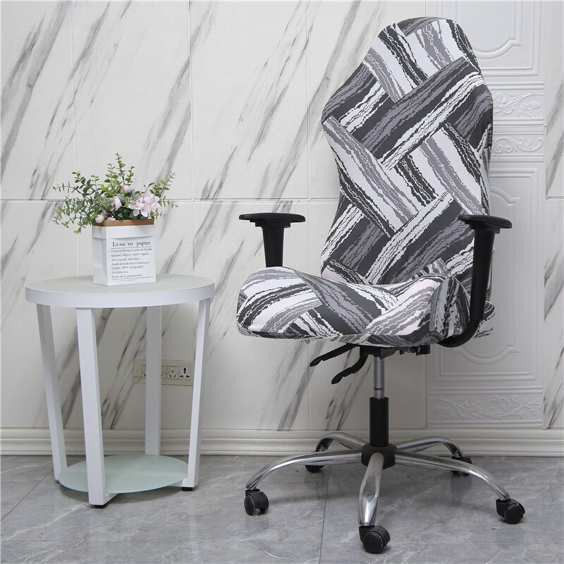 1 set navlaka za gaming stolice Spandex Navlake za uredske fotelje Elastična rastezljiva zaštita Uredski stol za računalo Sjedalo Uklonjiva navlaka