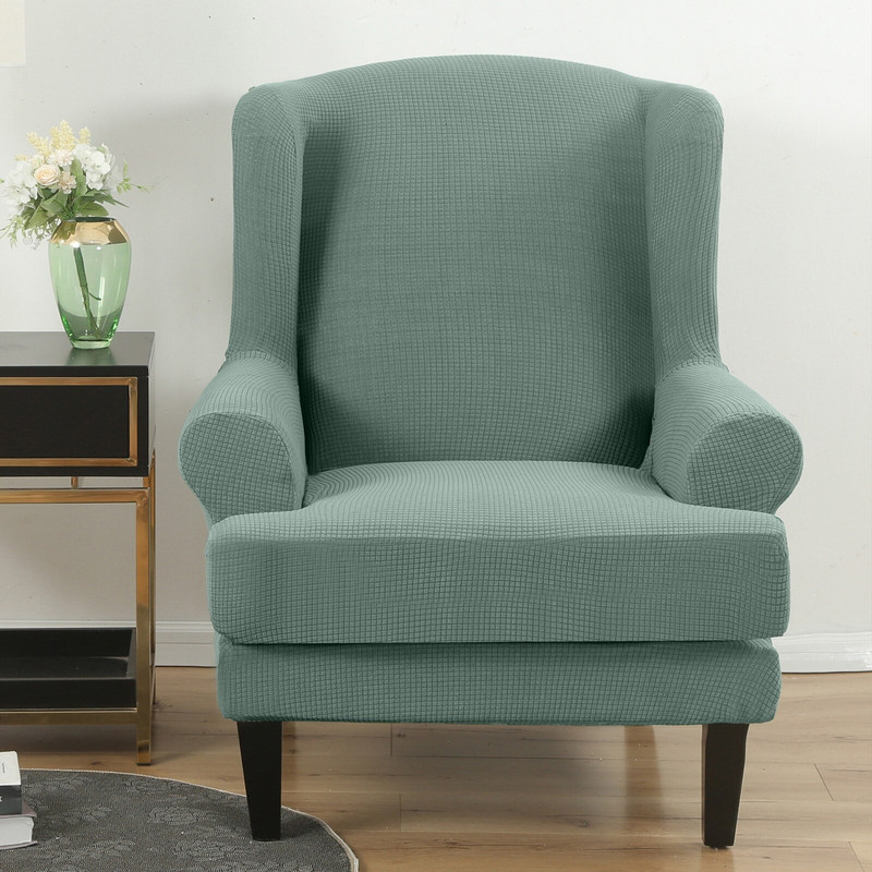 Arm King Háttámla Jacquard Stretch Protector Csúszáshuzat Lejtős Elasztikus Fotel Wingback Wing Kanapé háttámla Székhuzat