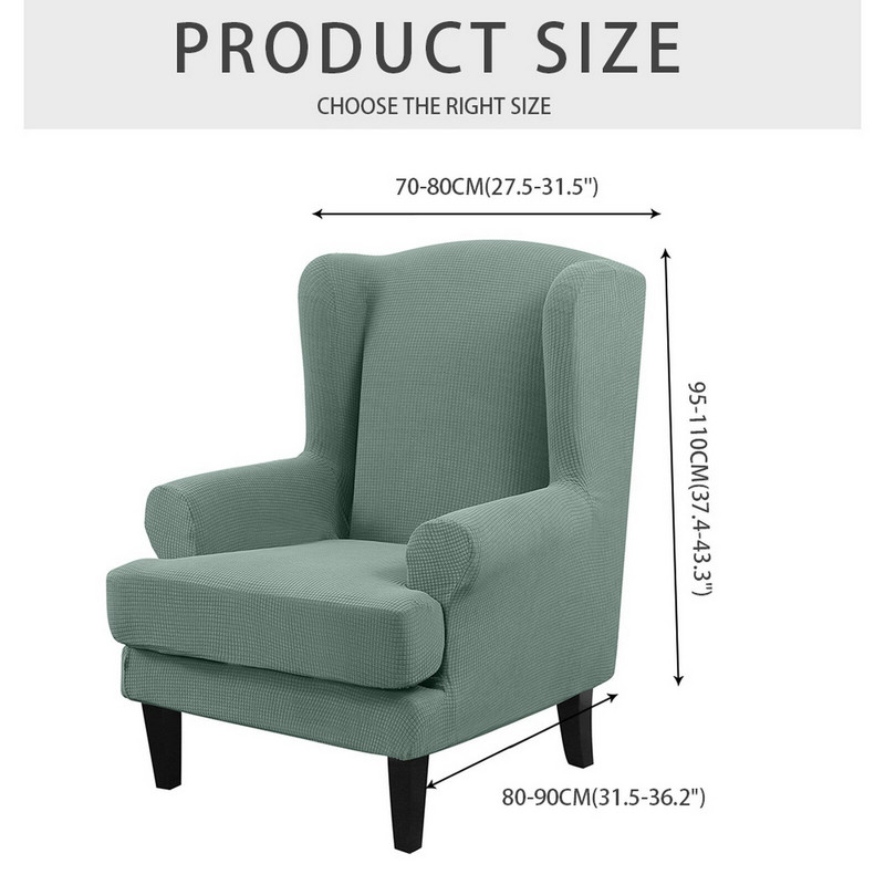 Arm King Háttámla Jacquard Stretch Protector Csúszáshuzat Lejtős Elasztikus Fotel Wingback Wing Kanapé háttámla Székhuzat