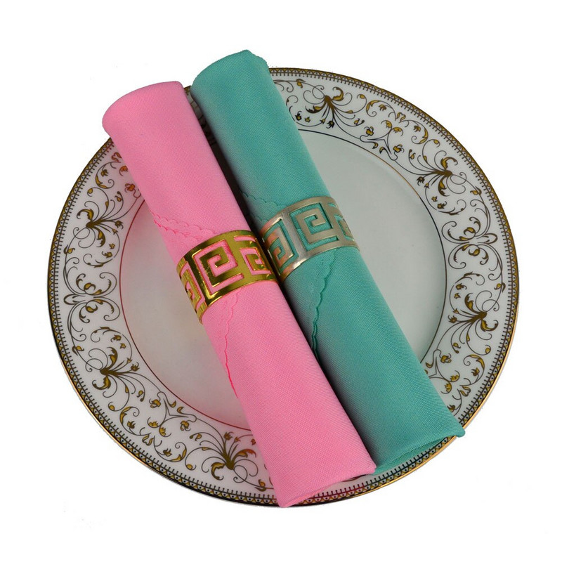 10 db 48x48cm tömör sima asztali szalvéták fehér fekete piros kék 21 szín poliészter négyzetes összecsukható ruha Otthoni vacsora szalvéta