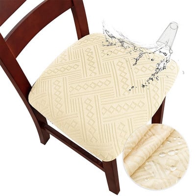 100% αδιάβροχο κάλυμμα μαξιλαριού καθίσματος 1/2/4/6 Καλύμματα καθισμάτων PC Stretch Jacquard Αφαιρούμενα αντιολισθητικά καλύμματα καρέκλας για διακόσμηση σπιτιού