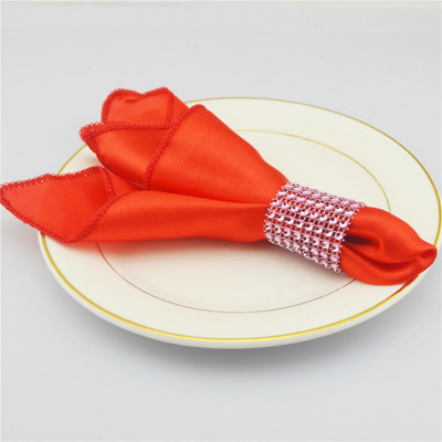 Szatén négyzet 30 cm Szalvéták Zsebkendő Asztali Vacsora Szalvéta Esküvőre Születésnapra Karácsonyi Party Rendezvény Dekoráció Otthoni kellékek