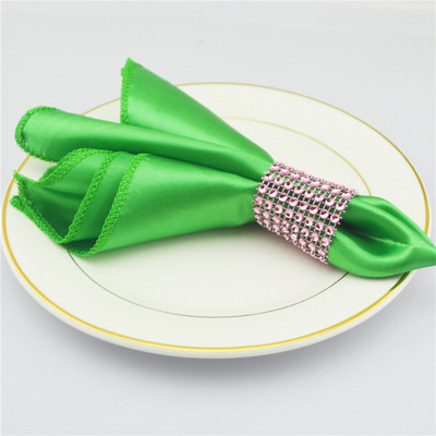 Szatén négyzet 30 cm Szalvéták Zsebkendő Asztali Vacsora Szalvéta Esküvőre Születésnapra Karácsonyi Party Rendezvény Dekoráció Otthoni kellékek