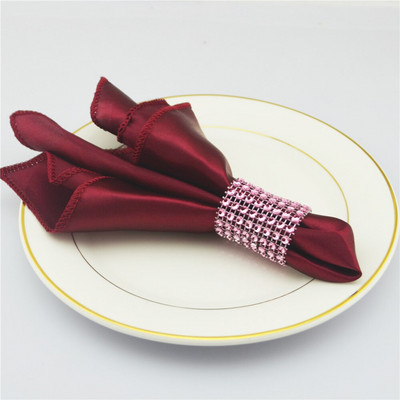 Szatén négyzet 30 cm Szalvéták Zsebkendő Asztali Vacsora Szalvéta Esküvőre Születésnapra Karácsonyi Party Rendezvény Dekoráció Otthoni kellékek